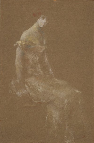 ピンクの女性の肖像 #3 作： Thomas Wilmer Dewing