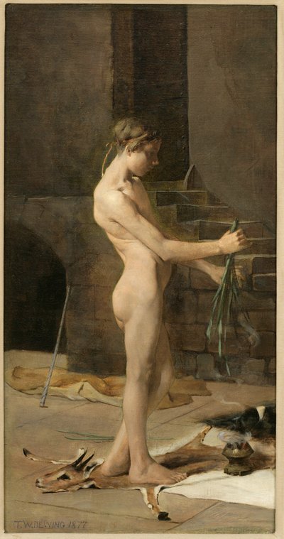 魔術師の奴隷 作： Thomas Wilmer Dewing