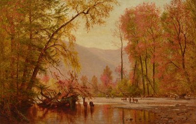 デラウェアの秋 1875年頃 油彩・キャンバス 作： Thomas Worthington Whittredge