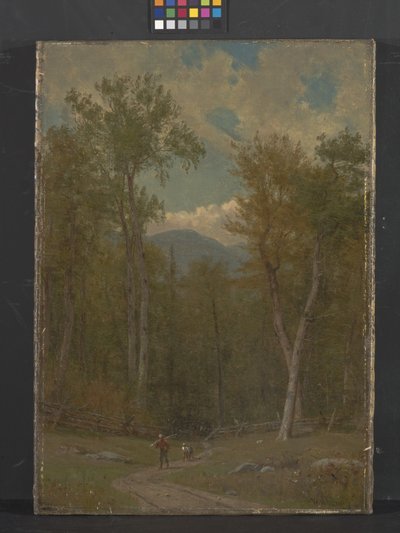風景（キャンバスに油彩） 作： Thomas Worthington Whittredge