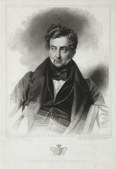 ミハイル・ユリエヴィッチ・ヴィリエゴルスキー伯爵の肖像1788-1856、1830年代初頭 作： Thomas Wright