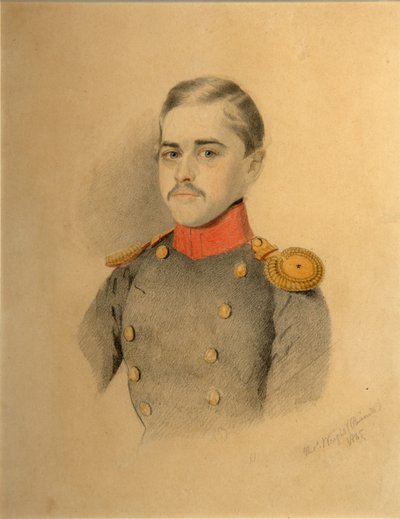 レービンダー家の将校の肖像ニコライレービンダー、1845 作： Thomas Wright