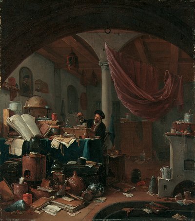 彼の研究における錬金術師 作： Thomas Wyck