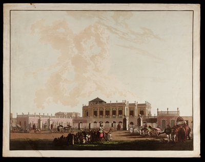 カルカッタの景観から見た旧政府庁舎 作： Thomas und William Daniell