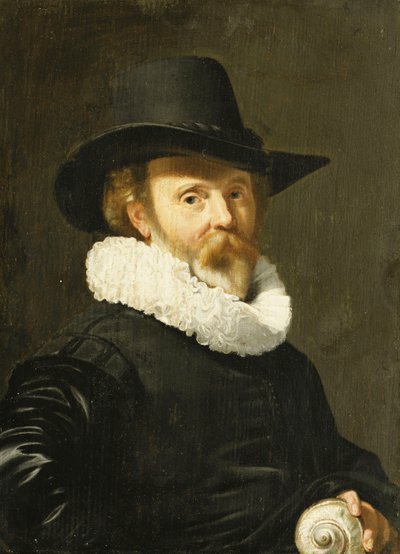 ノーチラスシェルを保持している魚類学者 作： Thomas de Keyser