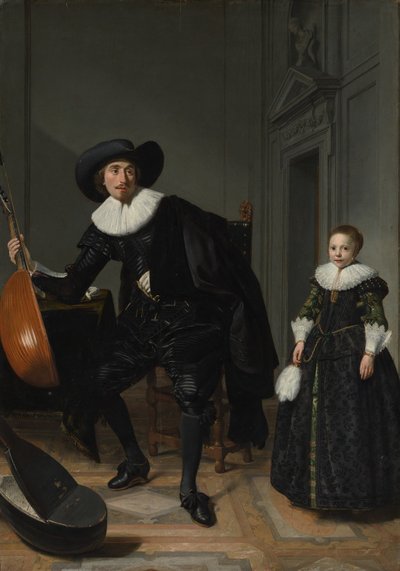 ミュージシャンと彼の娘 作： Thomas de Keyser