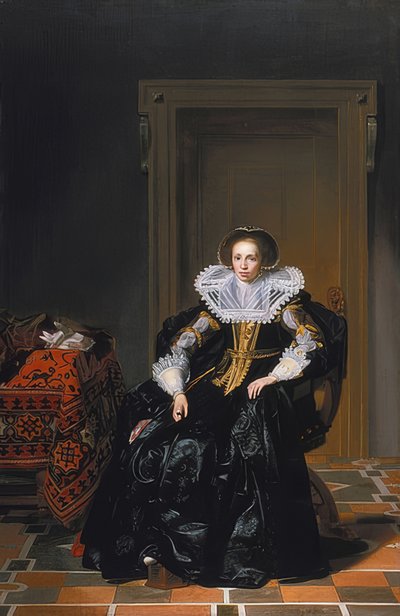 女性の肖像画。 1632年 作： Thomas de Keyser