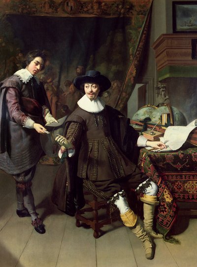 コンスタンティンホイヘンス（1596〜1687年）とその事務員、1627年 作： Thomas de Keyser