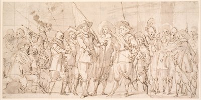Allaert Cloeck大尉とLucas Jacobsz Rotgans中尉の指揮下にあるアムステルダム第3地区の将校とその他の市民警備員 作： Thomas de Keyser