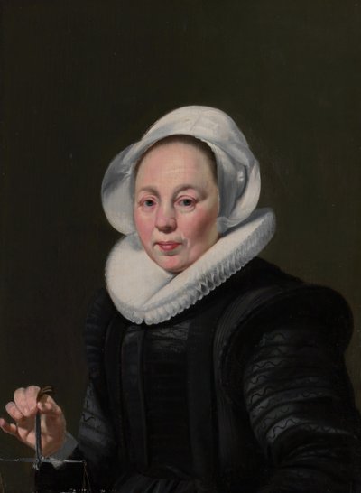 バランスを持つ女性の肖像、ca。 1625-26。 作： Thomas de Keyser