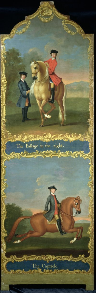 「右への道」（上）と「山羊座」（下）、1750年頃 作： Thomas, of Pall Mall Butler