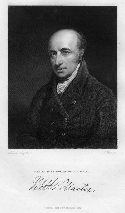 ウィリアムハイドウォラストン1766-1828、イギリスの生理学者、化学者、物理学者、1829年。 作： Thomson