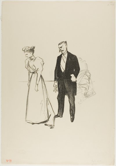 ついに一人になった！ 作： Théophile Alexandre Pierre Steinlen