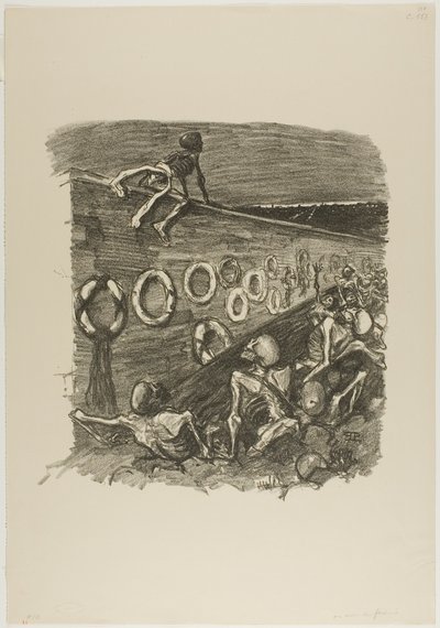 フェデラリストの壁にて 作： Théophile Alexandre Pierre Steinlen