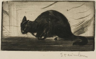 背中を丸める猫 作： テオフィル・アレクサンドル・ピエール・スタインラン