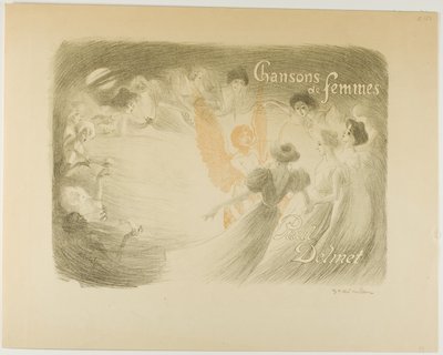 Chansons de femmes、ポール・デルメの本の表紙 作： Théophile Alexandre Pierre Steinlen