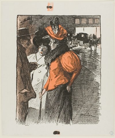 会話 作： Théophile Alexandre Pierre Steinlen