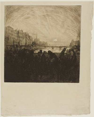 夕陽の効果 作： Théophile Alexandre Pierre Steinlen