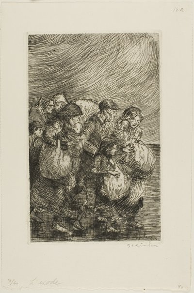 避難者 作： Théophile Alexandre Pierre Steinlen