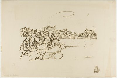ヴェルダンからの避難民、Actualitésより30枚目 作： Théophile Alexandre Pierre Steinlen