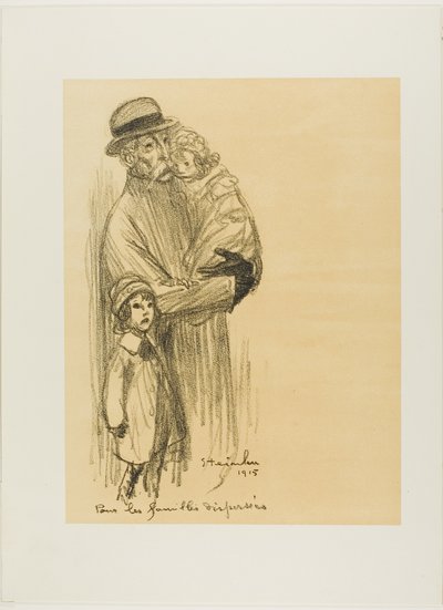 離ればなれになった家族のために 作： Théophile Alexandre Pierre Steinlen