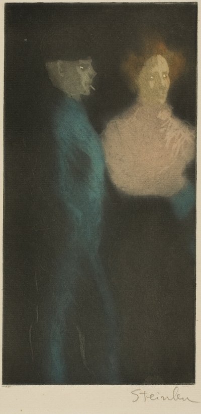 少女とポン引き 作： Théophile Alexandre Pierre Steinlen