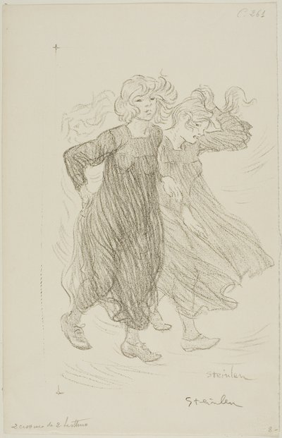 突風 作： Théophile Alexandre Pierre Steinlen