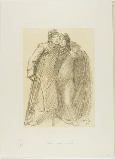 負傷者を助ける 作： Théophile Alexandre Pierre Steinlen
