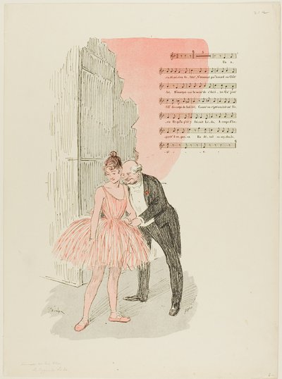 レダと白鳥 作： Théophile Alexandre Pierre Steinlen