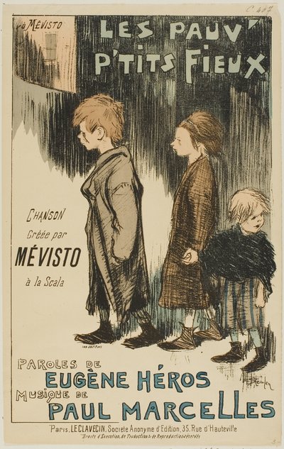 レ・ポーヴ・ピッツ・フィーユー 作： Théophile Alexandre Pierre Steinlen