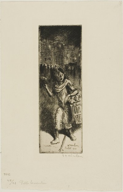 小さなフラワーガール 作： Théophile Alexandre Pierre Steinlen