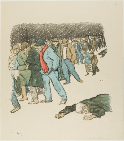 雪の下の惨めさ 作： Théophile Alexandre Pierre Steinlen