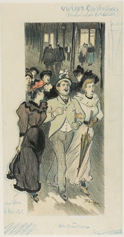昔の歌 作： Théophile Alexandre Pierre Steinlen