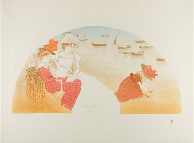 オン・ザ・ビーチ 作： Théophile Alexandre Pierre Steinlen
