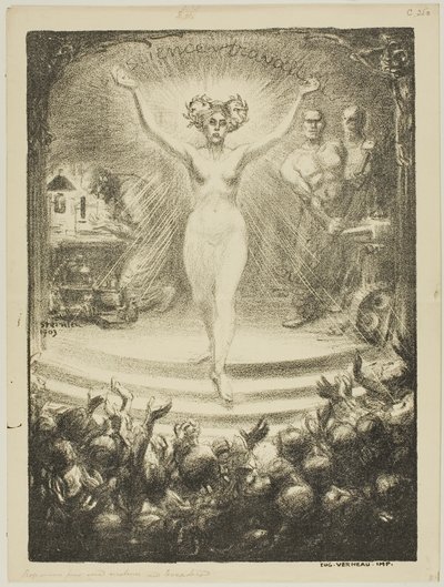 トロカデロでのマチネーのプログラム 作： Théophile Alexandre Pierre Steinlen