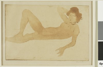横たわる裸婦 作： Théophile Alexandre Pierre Steinlen
