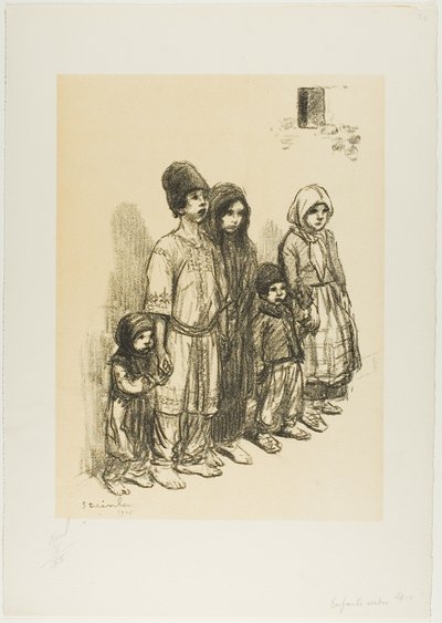 セルビアの子供たち 作： Théophile Alexandre Pierre Steinlen