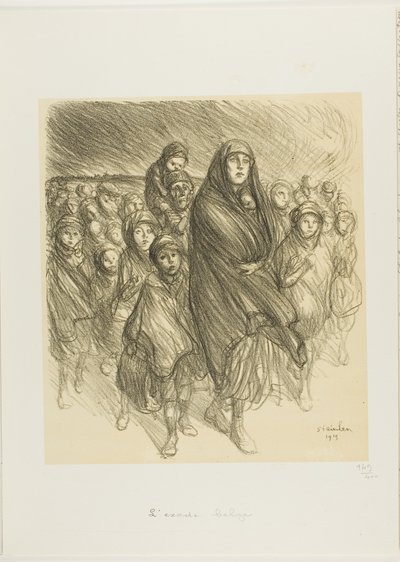 ベルギーのエクソダス 作： Théophile Alexandre Pierre Steinlen