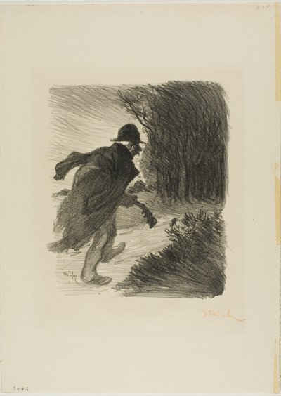 森の歌い手 作： Théophile Alexandre Pierre Steinlen