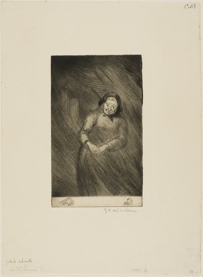 おしゃべり爺さん 作： Théophile Alexandre Pierre Steinlen