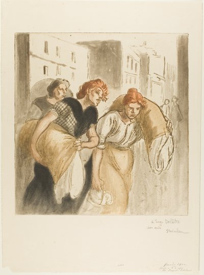 ランドリーからの帰還 作： Théophile Alexandre Pierre Steinlen