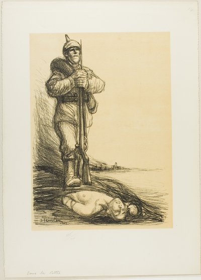 ブーツの下 作： Théophile Alexandre Pierre Steinlen