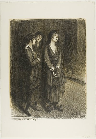 ルイの未亡人たち、「Actualités」より7枚目 作： Théophile Alexandre Pierre Steinlen