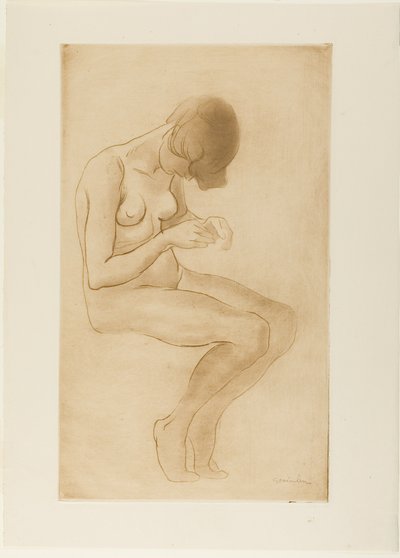 ネイルを直す女性 作： Théophile Alexandre Pierre Steinlen