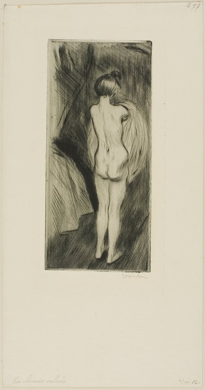 ウーマン・スタンディング 作： Théophile Alexandre Pierre Steinlen