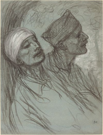 傷ついた兵士とその仲間 作： Théophile Alexandre Steinlen