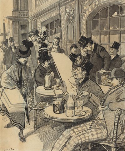 マキシムでは 作： Théophile Alexandre Steinlen