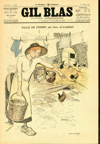 "Gil Blas "の表紙 作： Théophile Alexandre Steinlen