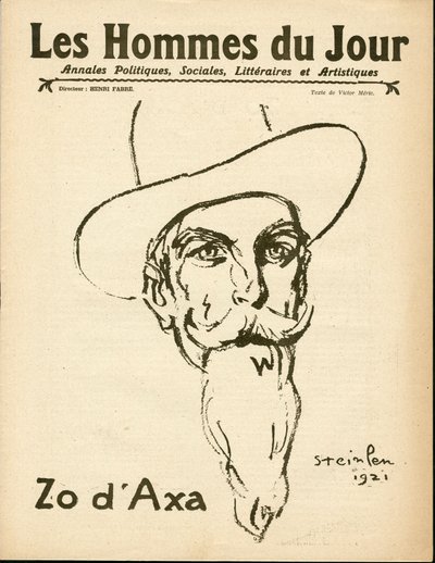 Les Hommes du jour "の表紙、風刺的なB＆W 作： Théophile Alexandre Steinlen
