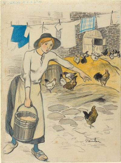 農場の少女 作： Théophile Alexandre Steinlen